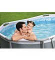 Bestway Set Piscina Fuori Terra Power Steel Ovale da 305 x 200 x 84 cm