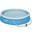 Set Piscina fuori terra rotonda Bestway Fast Set gonfiabile da 366 x 76 cm
