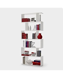 ATHENA Libreria Alta design moderno bianca 80 x 25 x 193