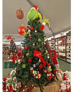decorazione albero mano pupazzo 50cm verde rossa