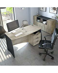 ESTIL Scrivania ufficio con 3 cassetti porta computer