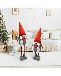 Gnomo natalizio con gambe allungabili fino a 95cm