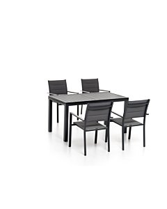 Tavolo allungabile OSTUNI in antracite, misure 140/210x77cm