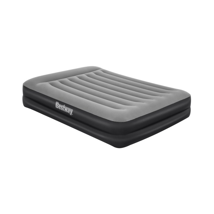 Airbed Tritech Bicolor Nero/Grigio Matrimoniale Plus Floccato