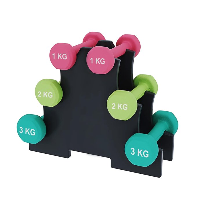 Set Pesi da 12 Kg con Base