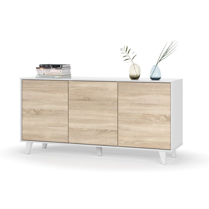 ZAIKEN PLUS Mobile Credenza moderno buffet a 3 ante