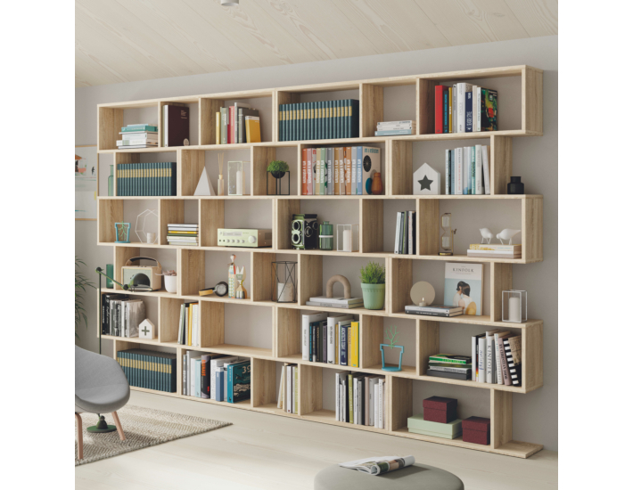 Bricopiu: Libreria scaffale multiuso con ripiani 90 X 180 X 25 cm